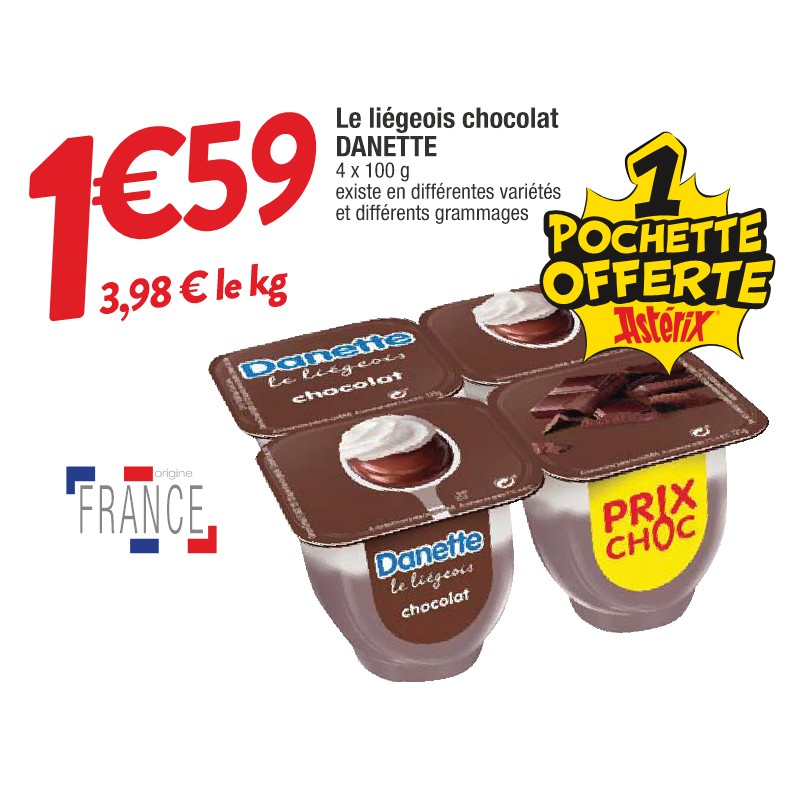 Le liégeois chocolat DANETTE