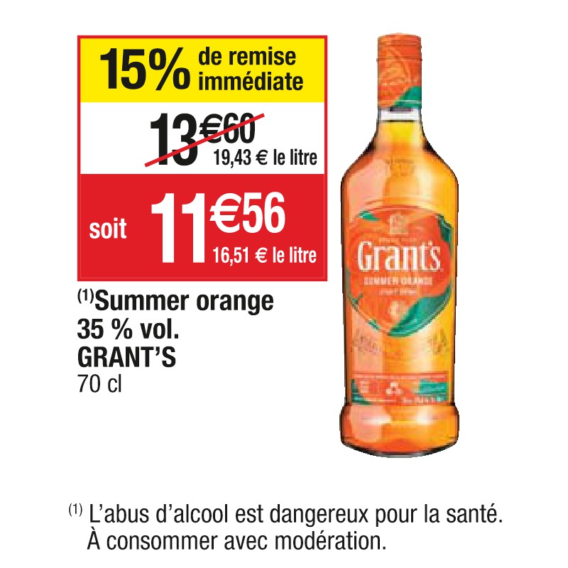 Summer orange 35 % vol. GRANT’S