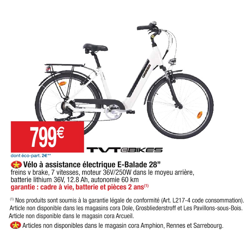Vélo à assistance électrique E-Balade 28’’