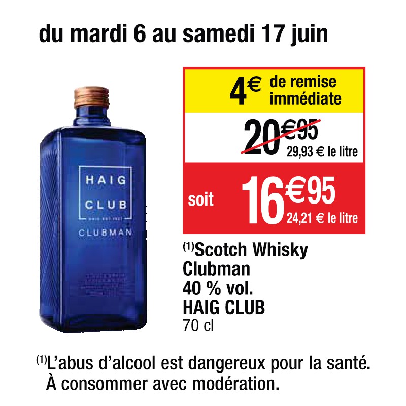 Scotch Whisky Clubman 40 % vol. HAIG CLUB