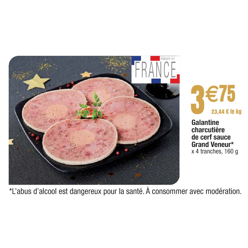 Galantine charcutière de cerf sauce Grand Veneur