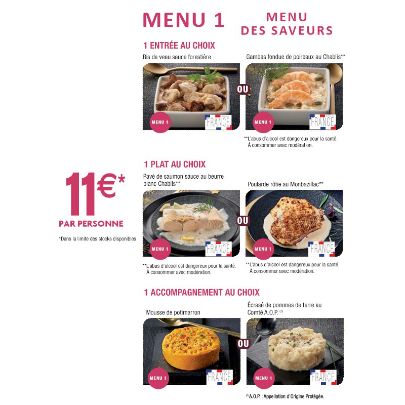 MENU DES SAVEURS