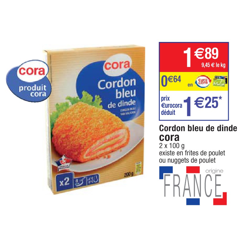 Cordon bleu de dinde cora