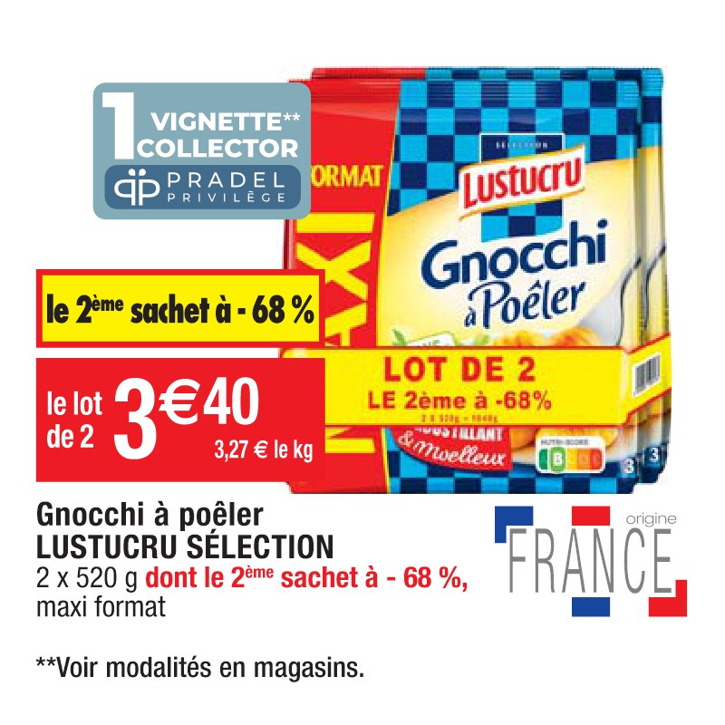 Gnocchi à poêler LUSTUCRU SÉLECTION