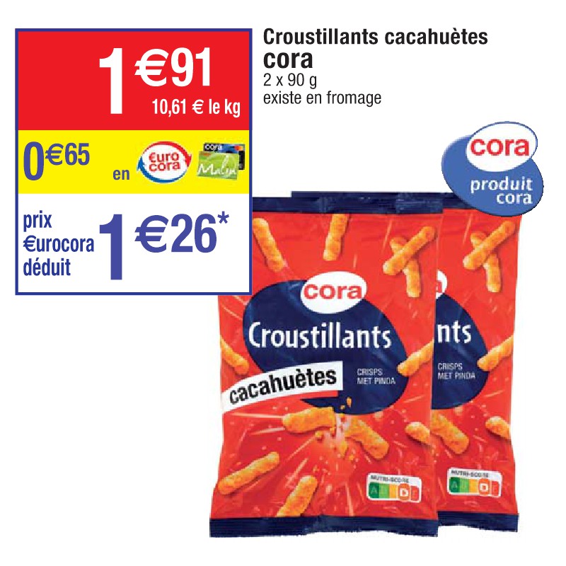 Croustillants cacahuètes cora