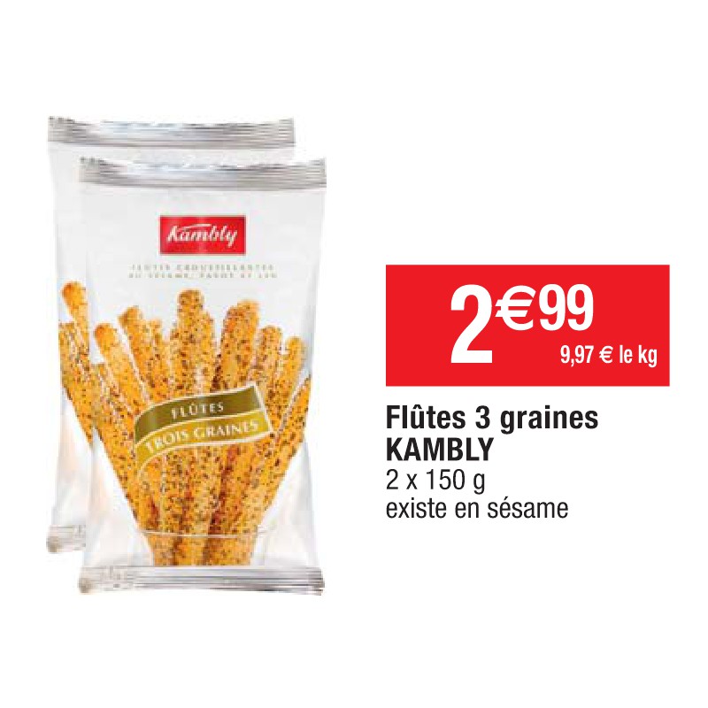 Flûtes 3 graines KAMBLY