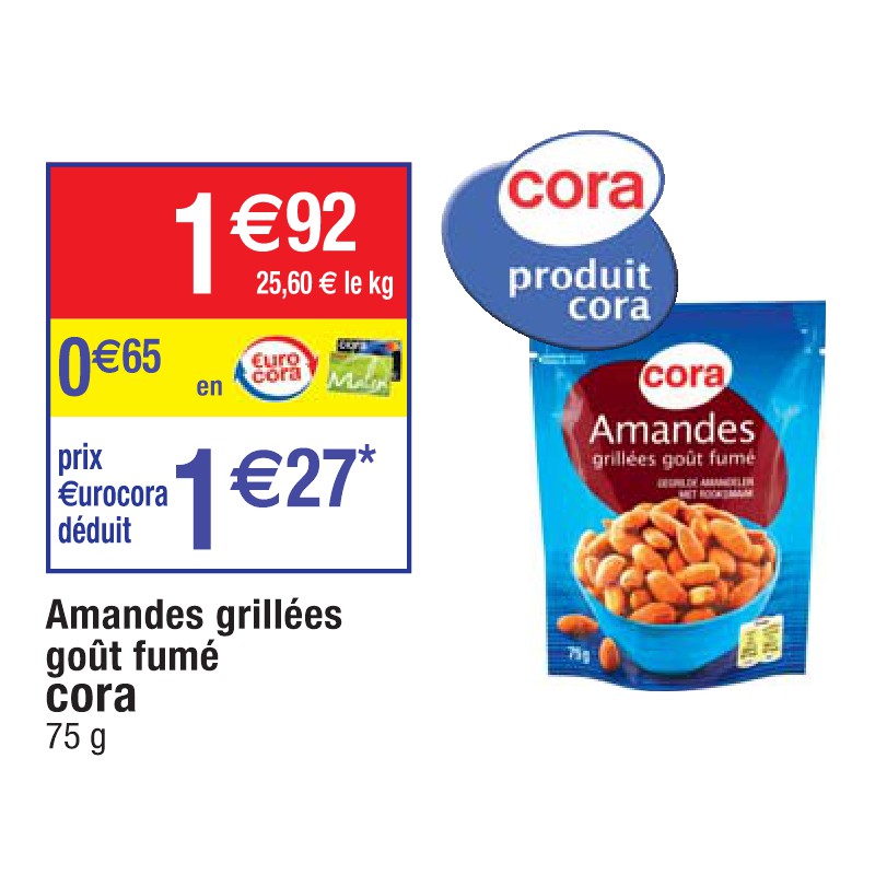 Amandes grillées goût fumé cora