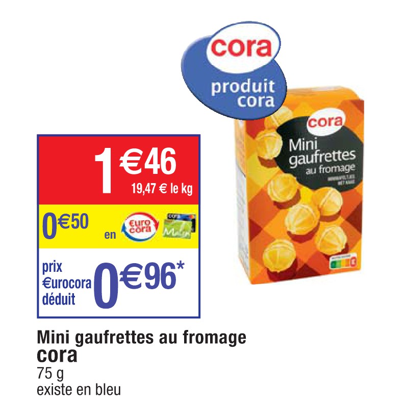 Mini gaufrettes au fromage cora