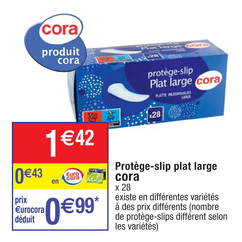 Protège-slip plat large cora