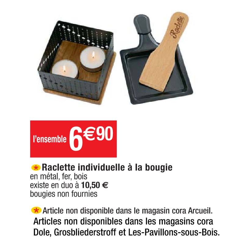 Raclette individuelle à la bougie