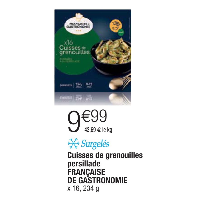 Cuisses de grenouilles persillade FRANÇAISE DE GASTRONOMIE