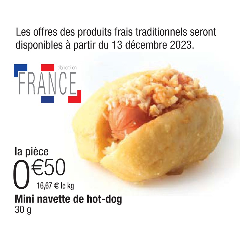 Mini navette de hot-dog