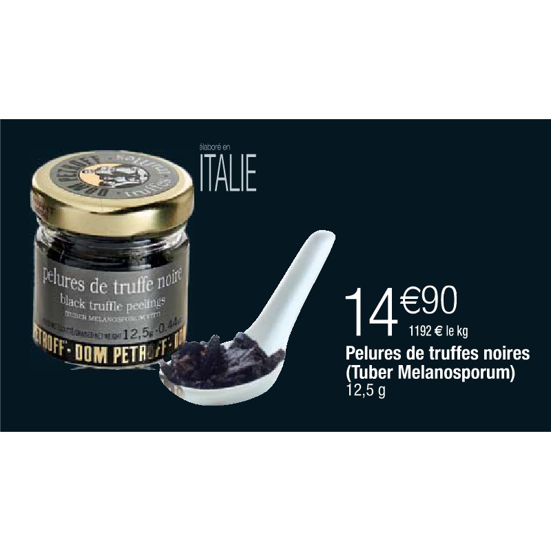 Pelures de truffes noires (Tuber Melanosporum)