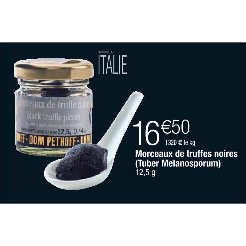 Morceaux de truffes noires (Tuber Melanosporum)