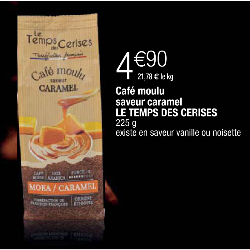 Café moulu saveur caramel LE TEMPS DES CERISES