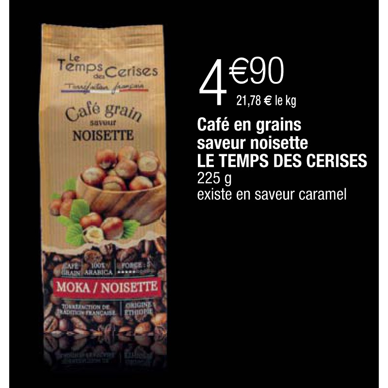 Café en grains saveur noisette LE TEMPS DES CERISES