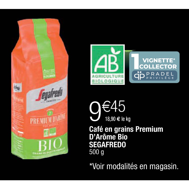 Café en grains Premium D’Arôme Bio SEGAFREDO