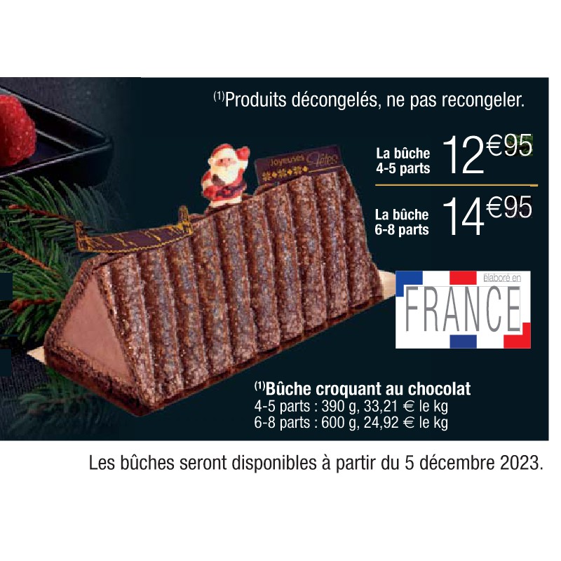 Bûche croquant au chocolat