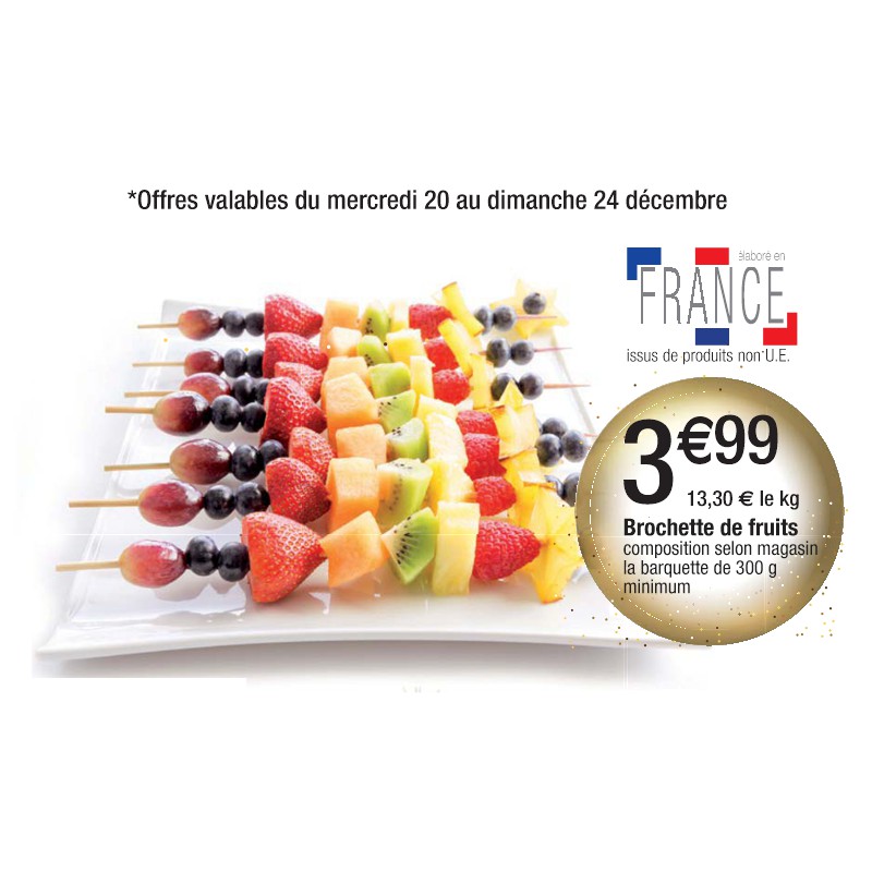 Brochette de fruits