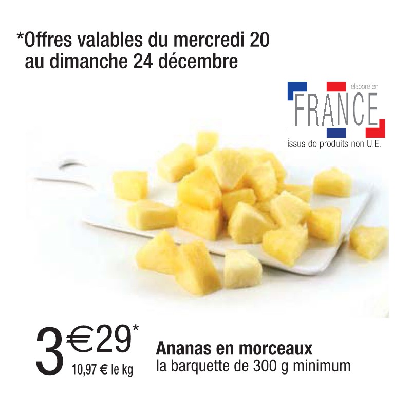 Ananas en morceaux