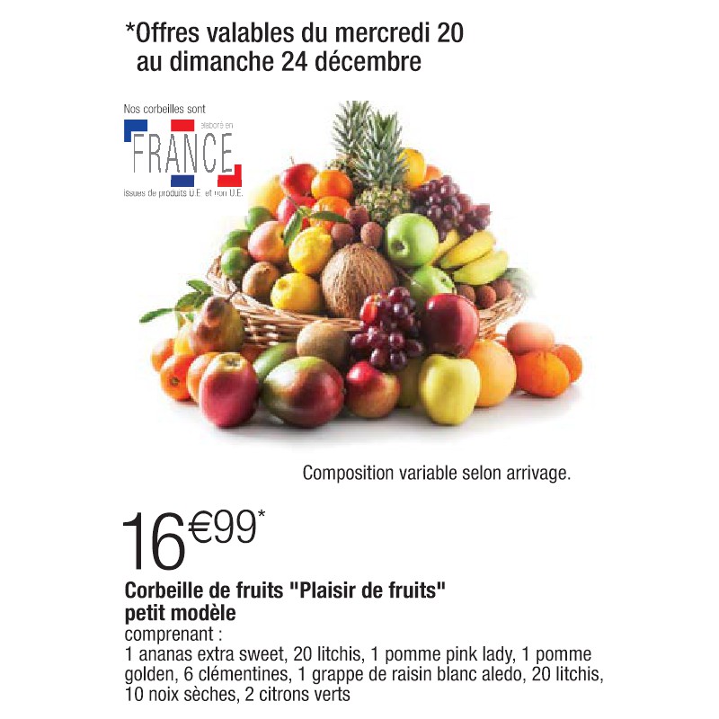 Corbeille de fruits ''Plaisir de fruits'' petit modèle