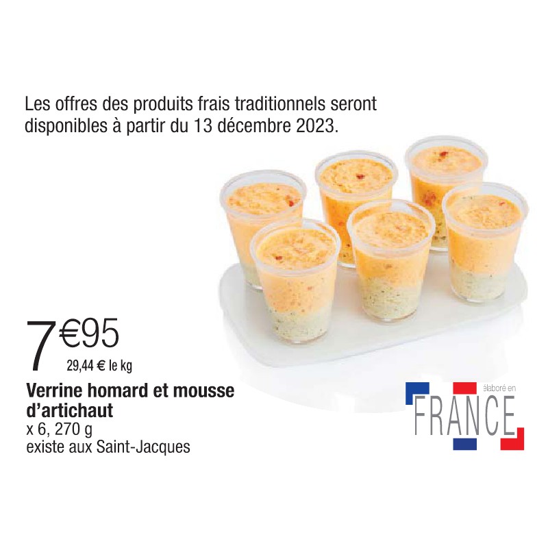 Verrine homard et mousse d’artichaut