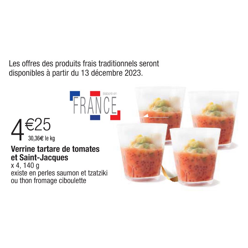 Verrine tartare de tomates et Saint-Jacques