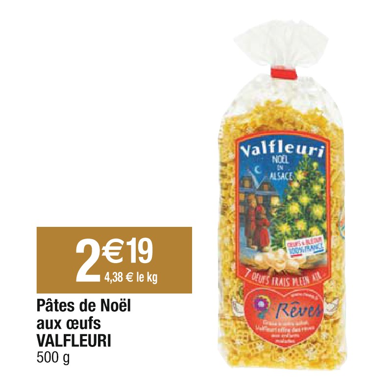 Pâtes de Noël aux oeufs VALFLEURI