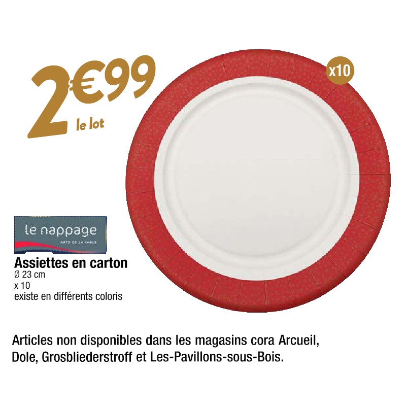 Assiettes en carton