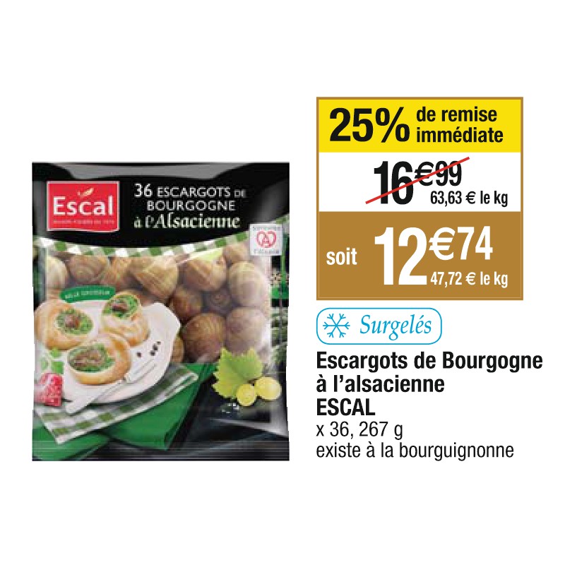 Escargots de Bourgogne à l’alsacienne ESCAL