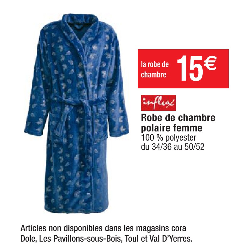 Robe de chambre polaire femme