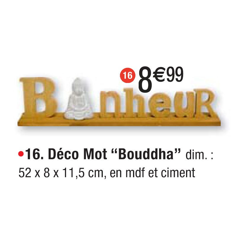 Déco Mot ‘‘Bouddha’’