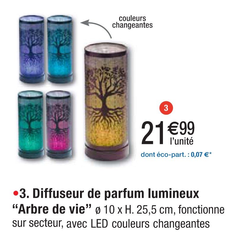 Diffuseur de parfum lumineux ‘‘Arbre de vie’’