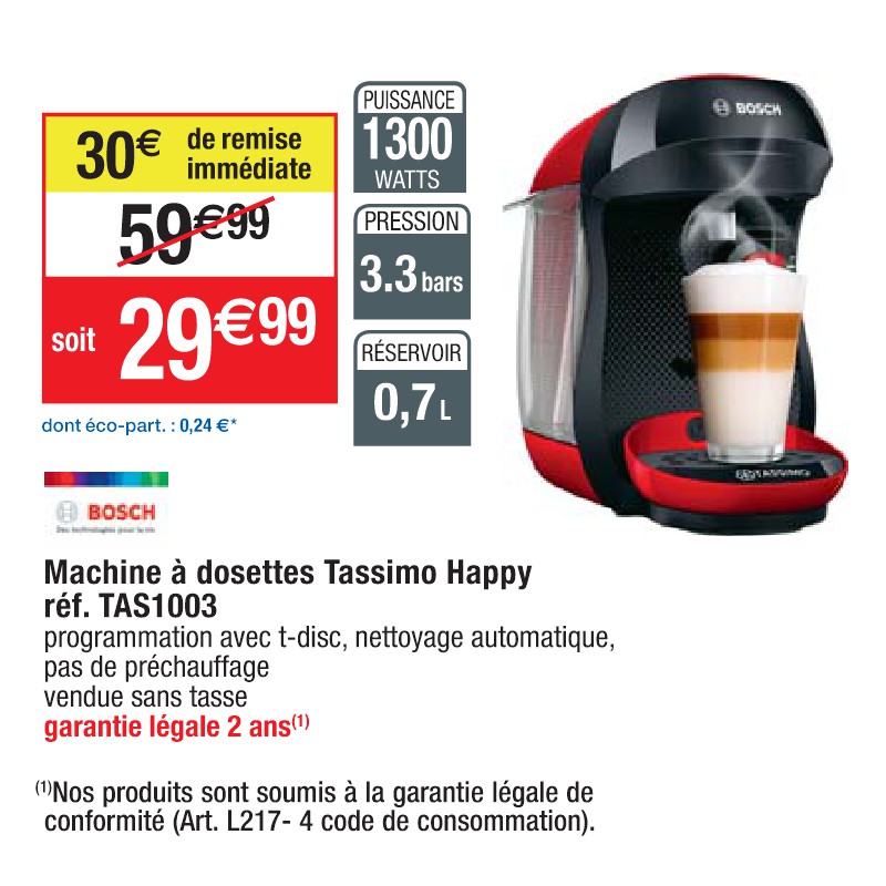 Machine à dosettes Tassimo Happy réf. TAS1003