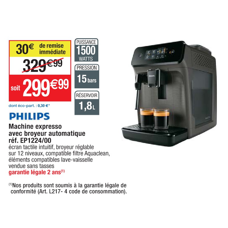 Machine expresso avec broyeur automatique réf. EP1224/00