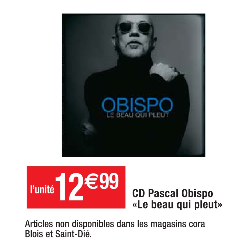 CD Pascal Obispo «Le beau qui pleut»