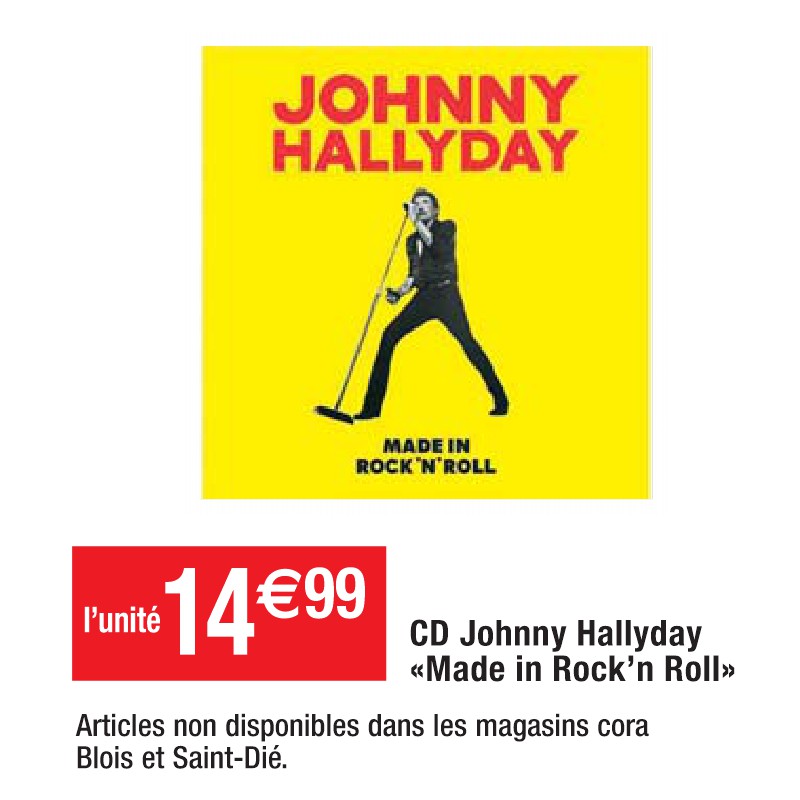 CD Johnny Hallyday «Made in Rock’n Roll»