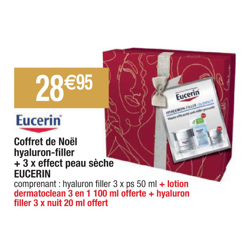 Coffret de Noël hyaluron-filler + 3 x effect peau sèche EUCERIN