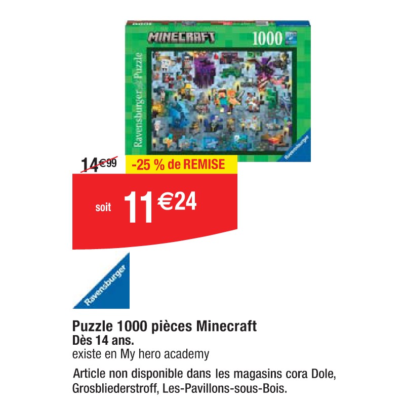 Puzzle 1000 pièces Minecraft