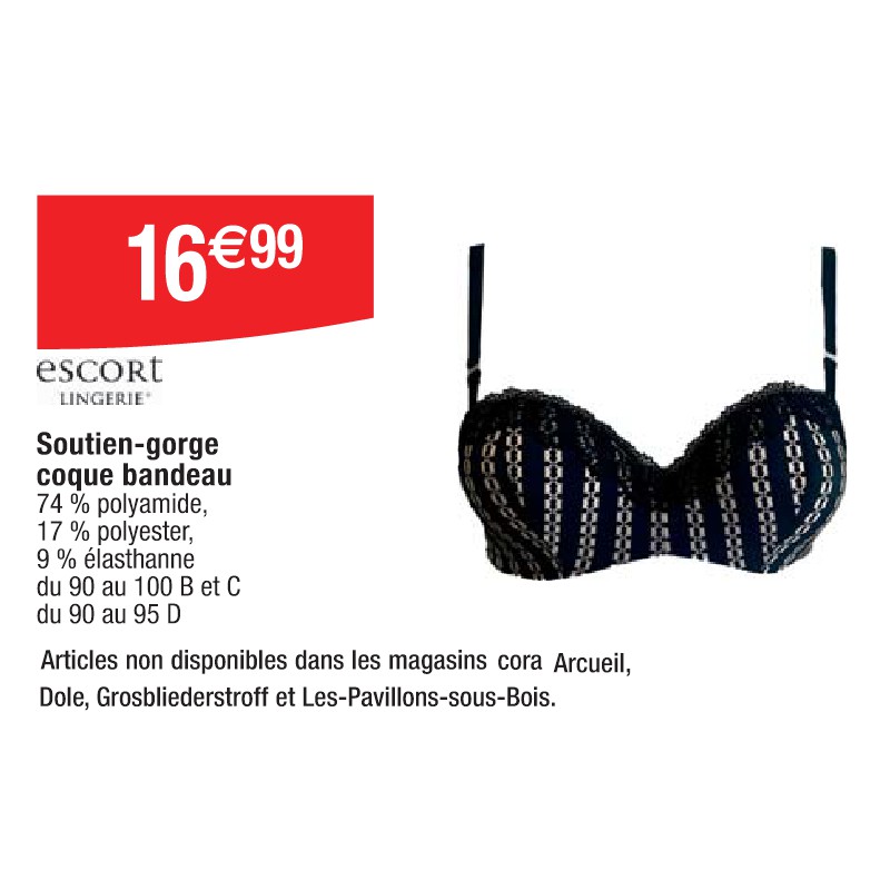 Soutien-gorge coque bandeau