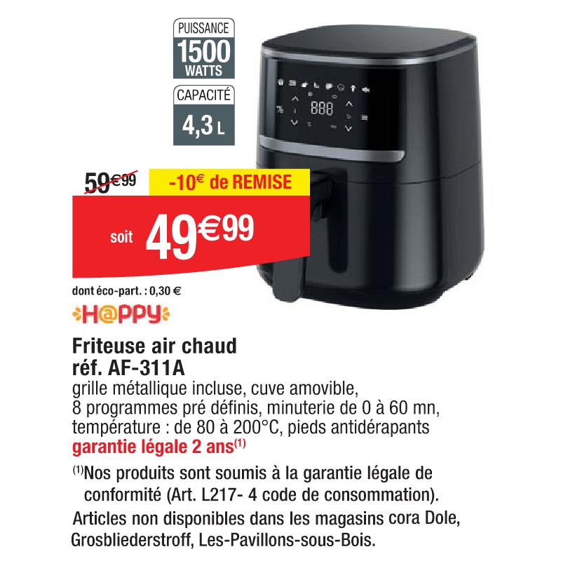 Friteuse air chaud réf. AF-311A