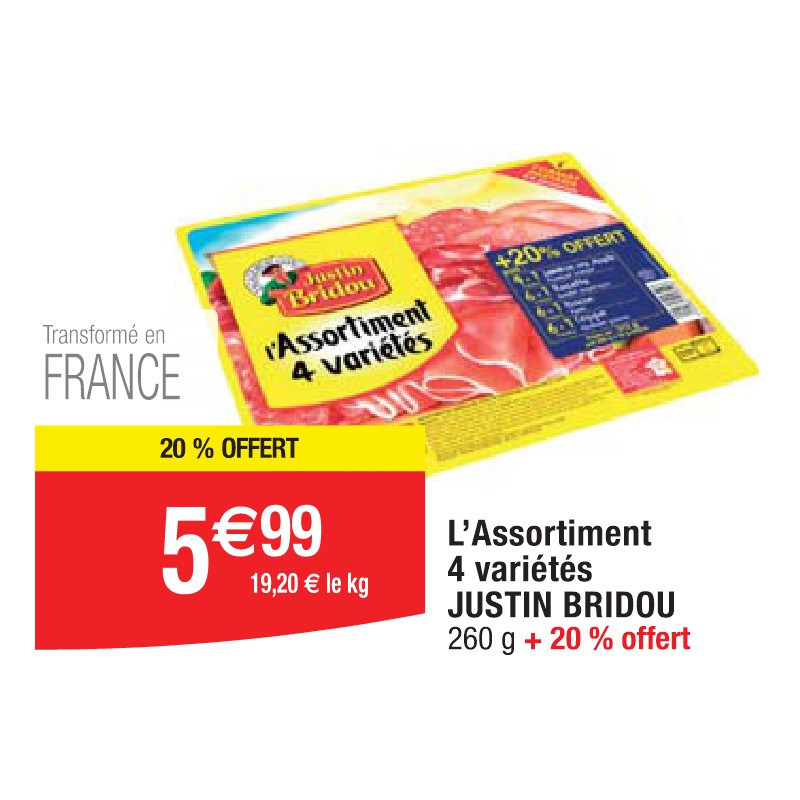 L’Assortiment 4 variétés JUSTIN BRIDOU