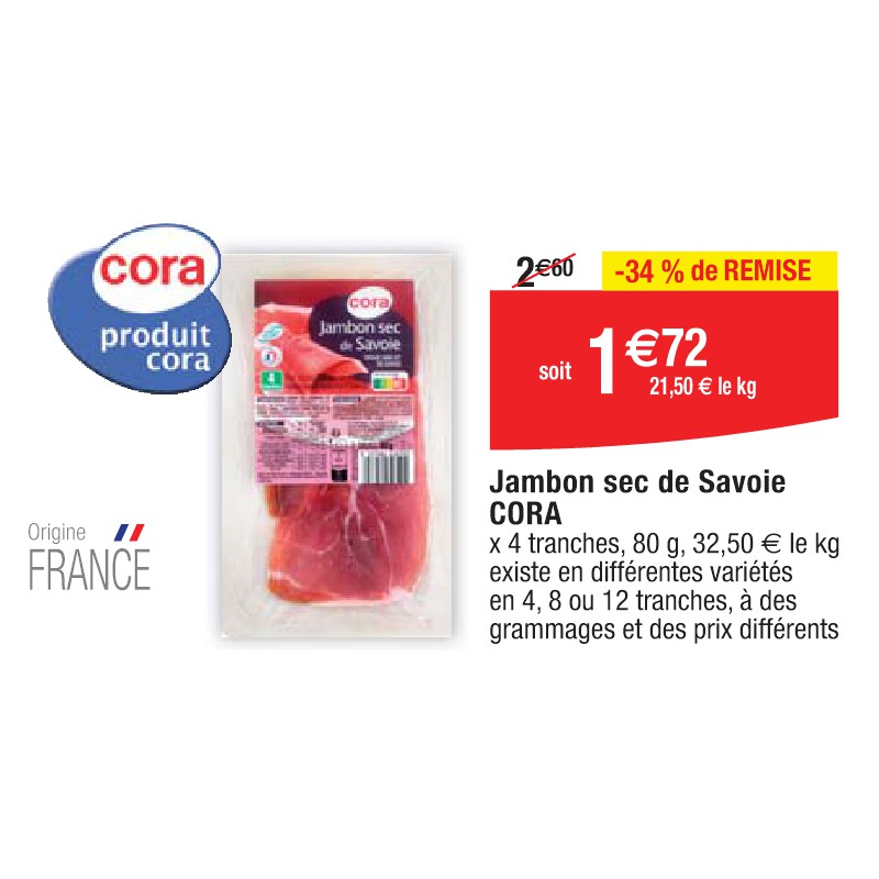 Jambon sec de Savoie CORA