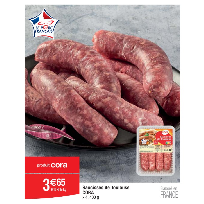 Saucisses de Toulouse CORA