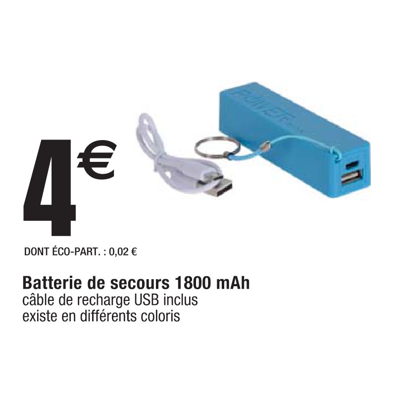 Batterie de secours 1800 mAh