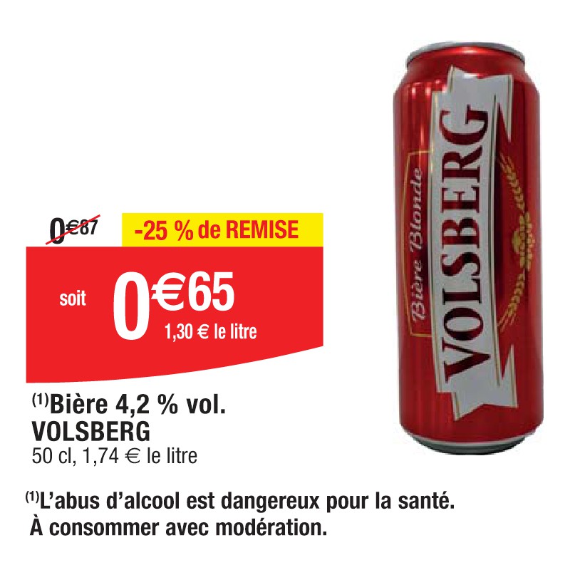 Bière 4,2 % vol. VOLSBERG