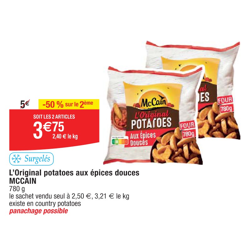 L’Original potatoes aux épices douces MCCAIN