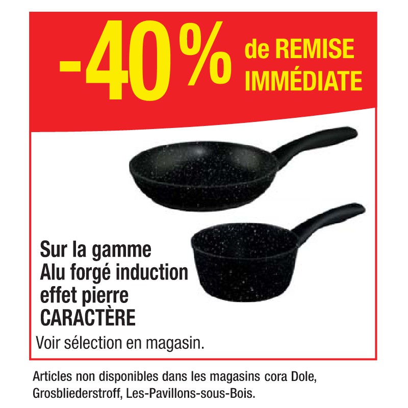 Gamme Alu forgé induction effet pierre CARACTÈRE