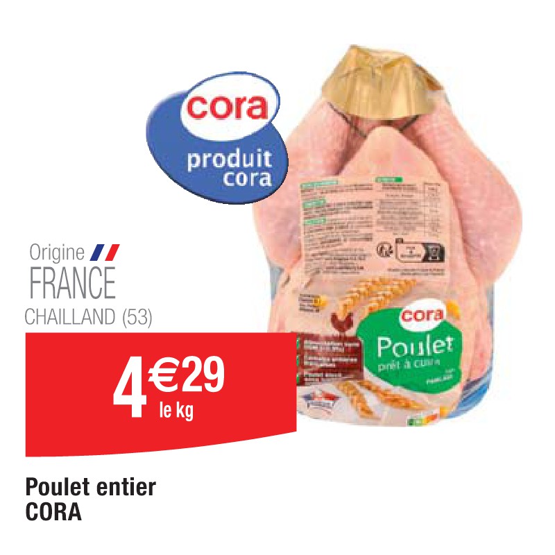 Poulet entier CORA