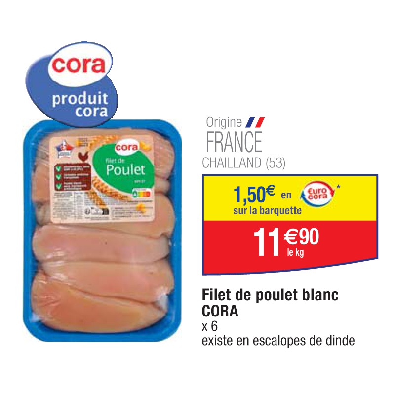 Filet de poulet blanc CORA